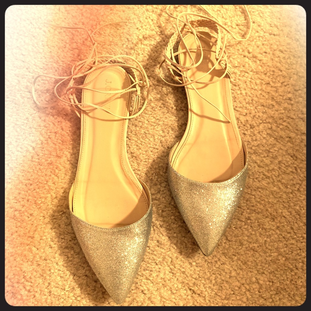 J.Crew Slingback Glitter Flats